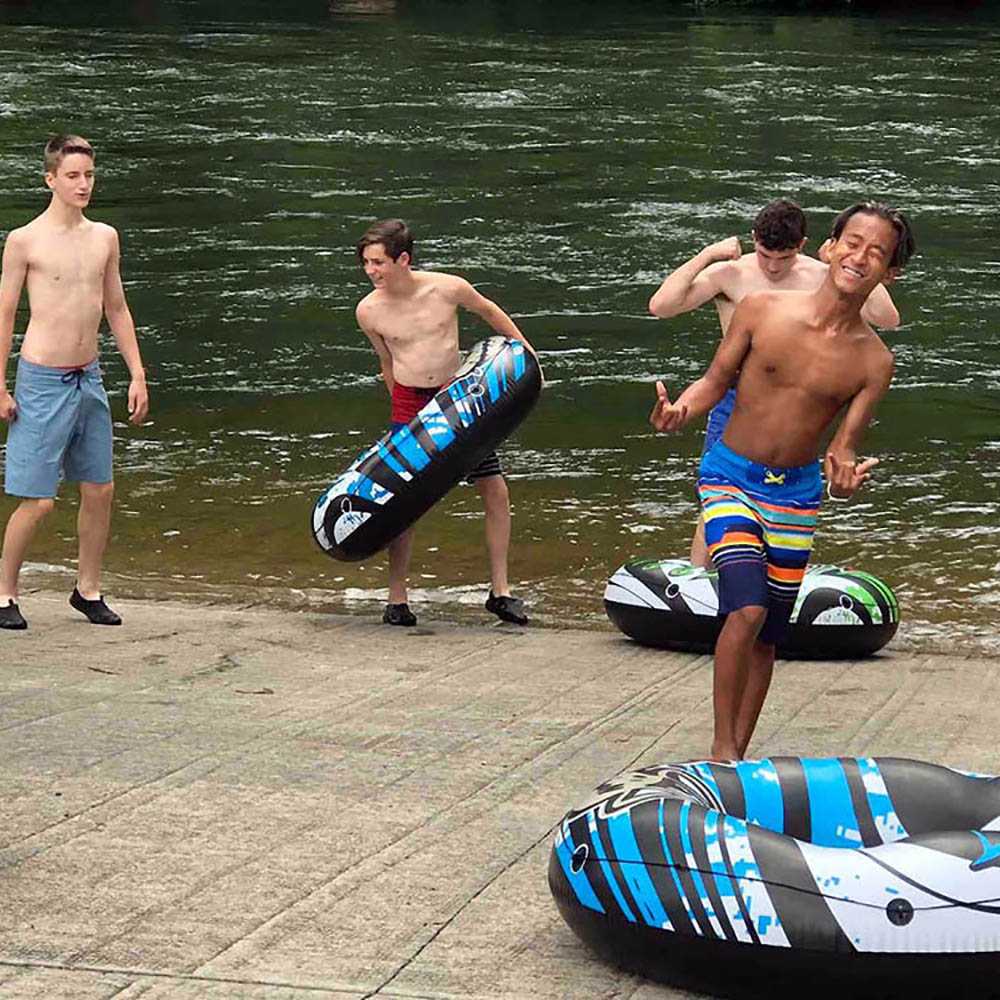 Teens tubing on the Ocoee river