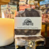 Sandalwood vanilla soap with candle.