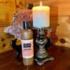 Sandalwood vanilla goat milk body wash.